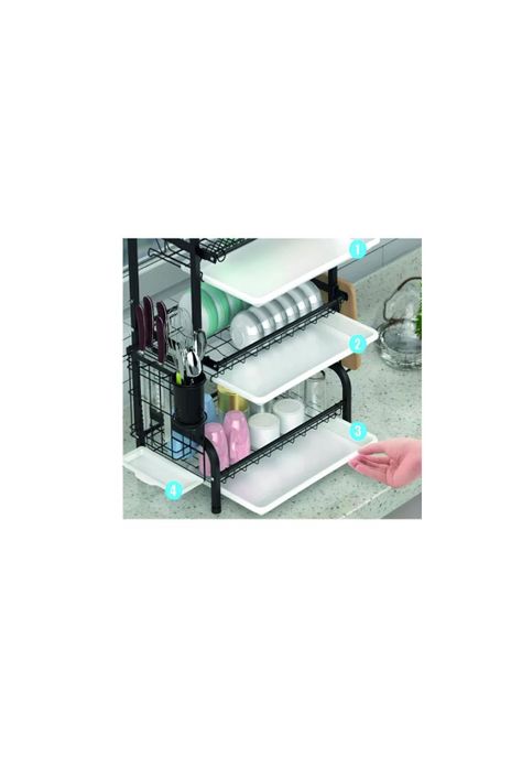 Escurridor de Loza Premium de 3 Niveles X X L BLACK-5