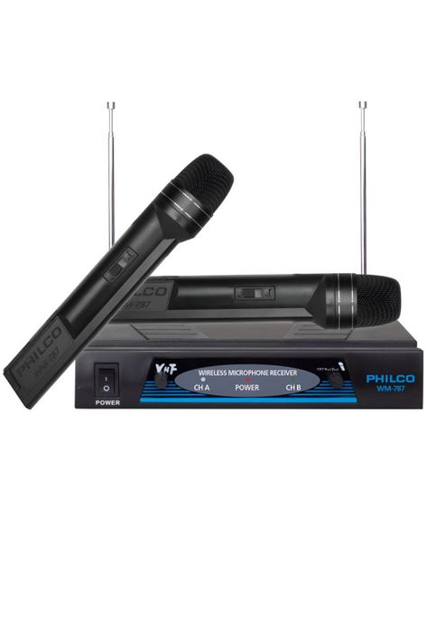 Pack de 2 Micrófonos Inalámbricos VHF PRO WM-787 Audio HD-5