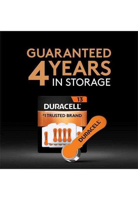 Pila Duracell 13 de Audiología de Larga Duración (Pack de 6)-2