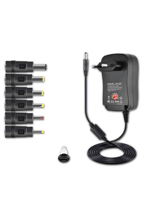 Eliminador de Pilas 12V/2A Regulable + Plug Universales CH24-0