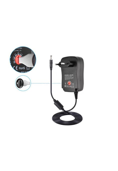 Eliminador de Pilas 12V/2A Regulable + Plug Universales CH24-2