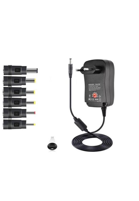 Eliminador de Pilas 12V/2A Regulable + Plug Universales CH24-4