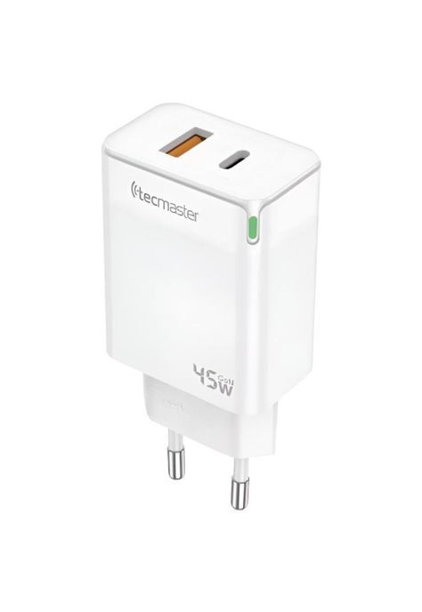 Cargador Pared 45W GAN PD Type-C + USB Tecmaster SEC 200540-0