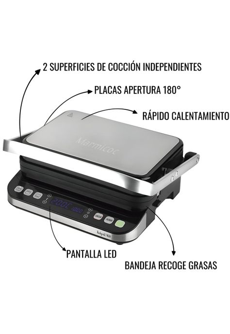 Panini Grill Profesional Marmicoc 4610 INOX Display Digital-3