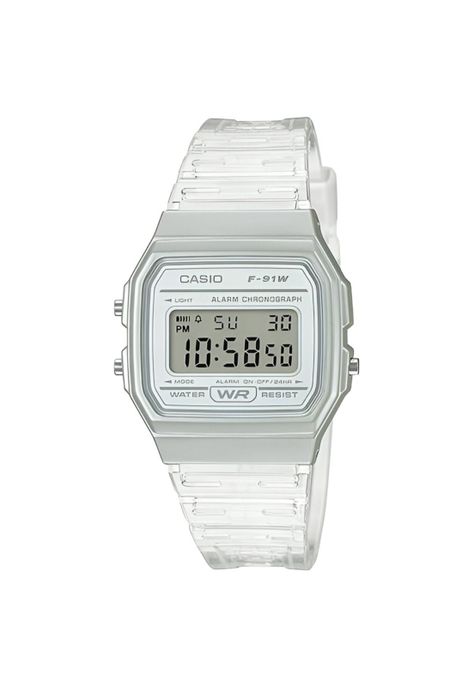 Reloj Digital Casio Mujer Silver F-91WS-7DF-0