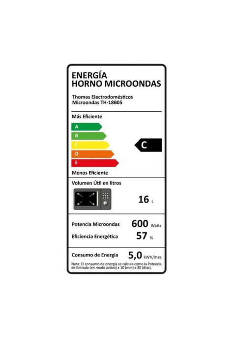 Microondas Thomas 18 Litros Blanco 700W De Potencia-5