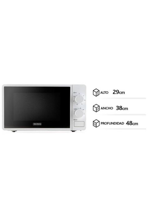 Microondas Thomas 18 Litros Blanco 700W De Potencia-8