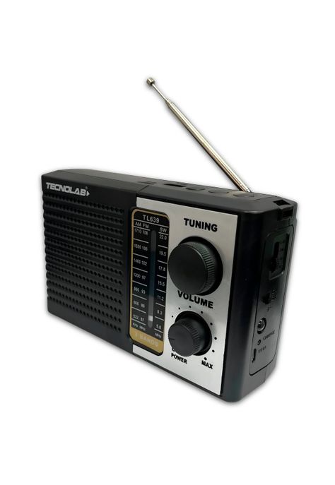 Radio Portátil AM/ FM/ SW Recargable +Pilas + Luz LED 5W RMS-1