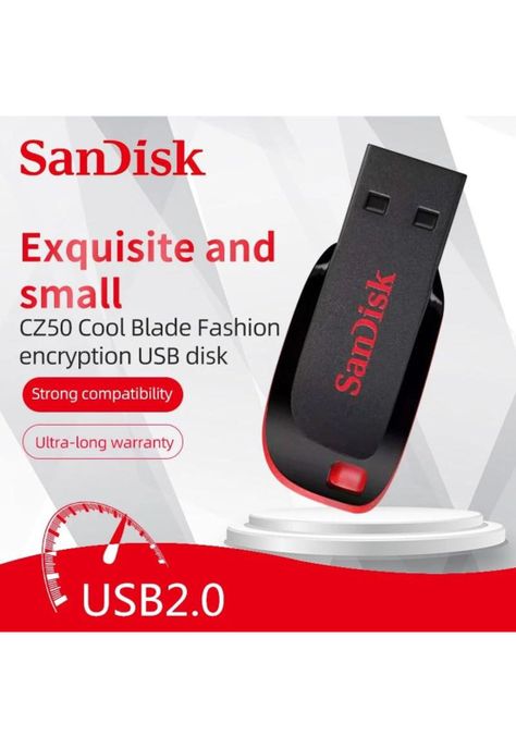 Pendrive Sandisk 128 GB Cruzer Blade USB 2.0 Flash Drive Z50-5