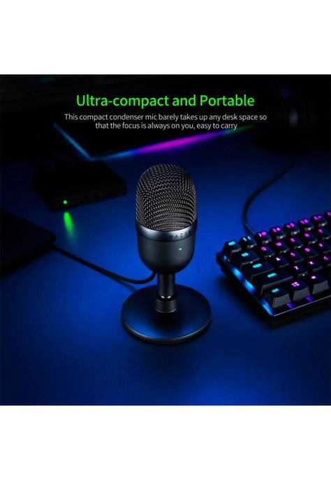 Microfono Razer Seiren Pink Mini Ultra Quart Condensador-3