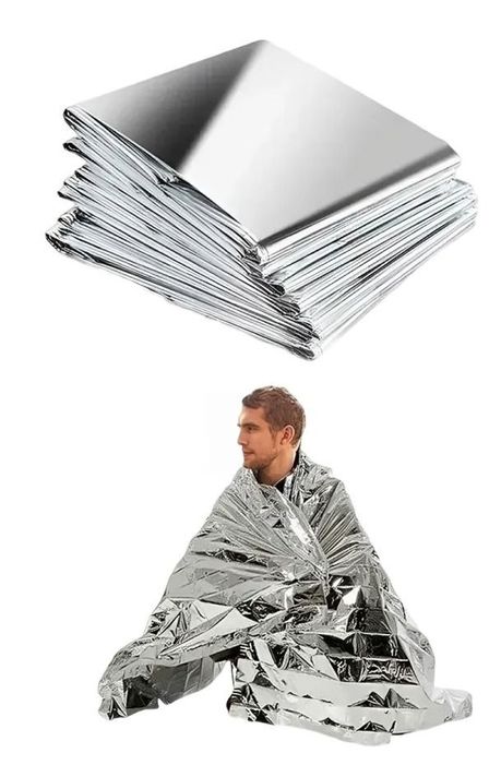 Pack 5 Manta Térmica De Emergencia Trekking Camping-1