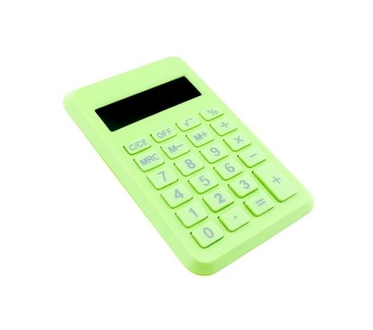 SET X 2 CALCULADORA MINI EN BOLSA 8 DIGITOS COLOR VERDE-1