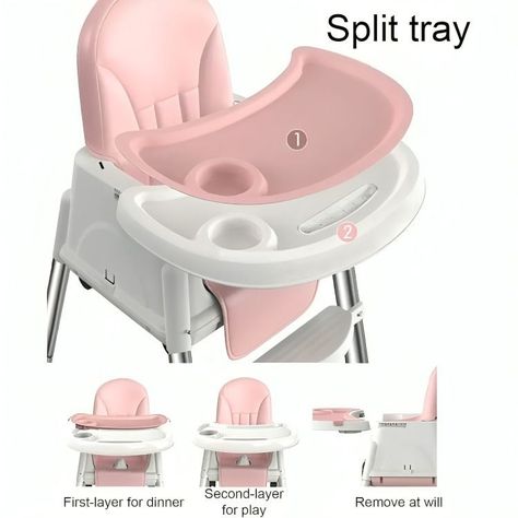 Silla De Comer- Asiento Plegable Para Niños 2 En 1-2