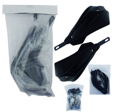 PROTECTOR DE MANILLAR PARA MOTO BASE METAL NEGRA SET X 2 PCS AZUL/BLANCO-1