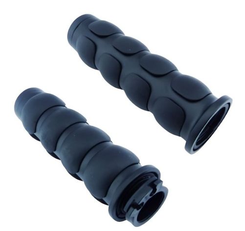 MANILLAR PARA MOTO CHOPPER CROMADO CON CAUCHO NEGRO ALTA CALIDAD-0