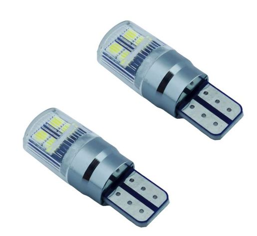 LED T-10 COLA DE PESCADO LED 3030 8 LED AWD 5W 12/24V BLANCA SET X 2 PCS EN BLISTER-0