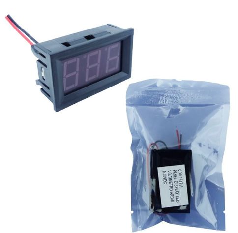PANEL DISPLAY LED VOLTIMETRO DIGITAL 0-30 VDC PARA ARDUINO Y OTROS USOS-2