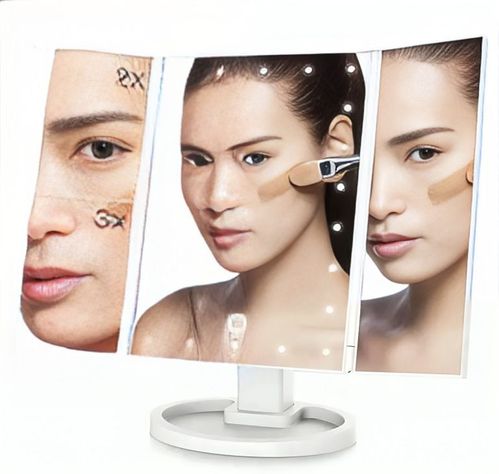 Espejo Para Maquillaje Aumentos 2x 3x Luz Led-0