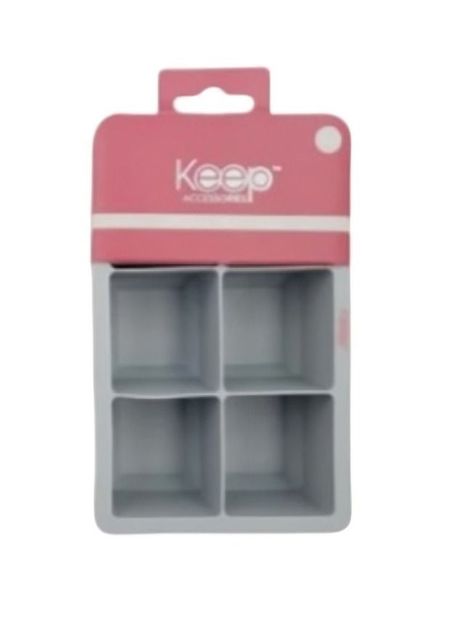 CUBETA DE HIELO SILICONA KEEP GRIS-0