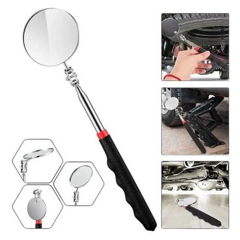 Set De Inspeccion Automotriz Espejo E Imán Telescopico 4 Pzs-3