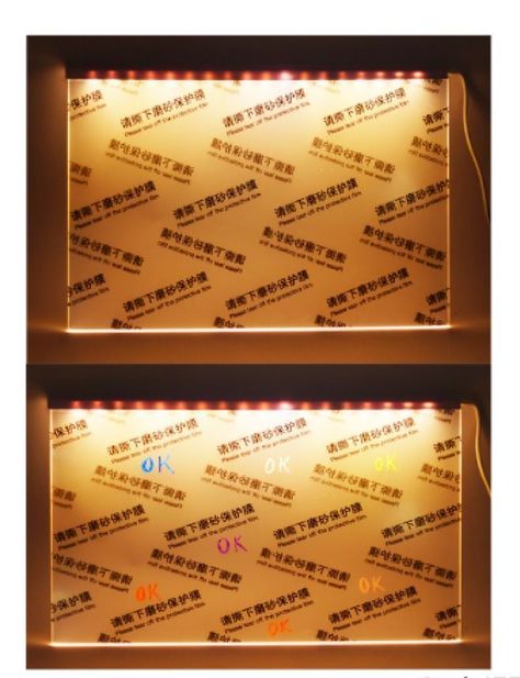 PIZARRA LED ACRILICA TRANSPARENTE CON LUZ MOD.20X30CM+7 PLUMONES CON SOPORTE-1