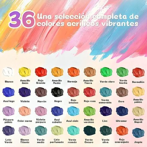 Kit De Pintura 59 Pzs Pintura Acrílica, Pinceles, Paleta-2