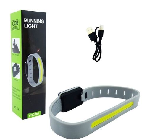 LUZ LED PARA CORRER PARA BRAZO LUZ BLANCA + ROJA USB RECARGABLE SILICONA-3