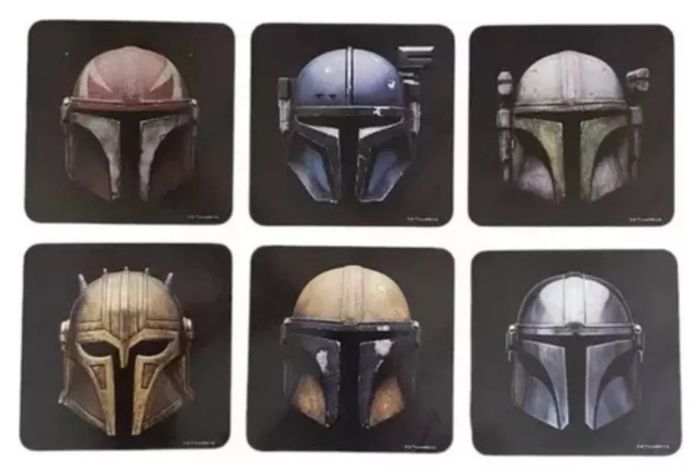 Set 6 Posavasos Mdf Especial Star Wars Mandalorian-1