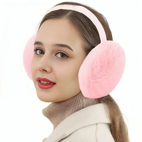 AUDIFONO DIADEMA CON OREJERAS FELPA - ROSA-1