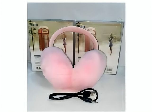 AUDIFONO DIADEMA CON OREJERAS FELPA - ROSA-2
