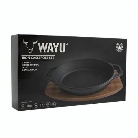 CASEROLA IRON CAST BASE MADERA-4