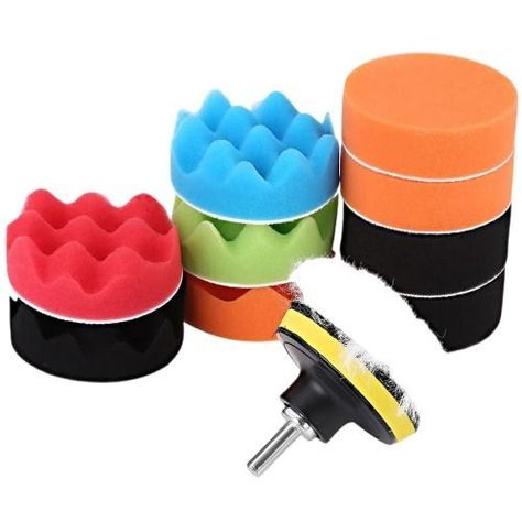 Kit De 10 Piezas Pulir Esponjas Almohadillas Para Auto-1