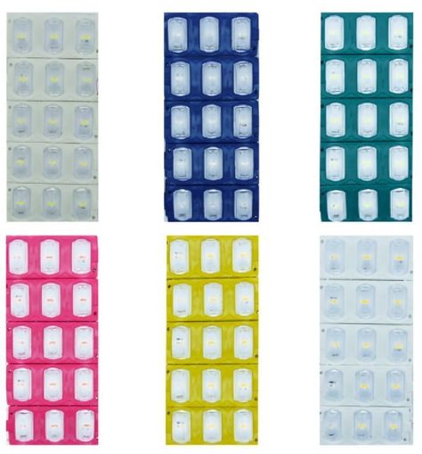 TIRA LED PLACA X 3 LED LUPA SET X 10 PCS CON ADHESIVO DISPONIBLE EN ROSADO-1