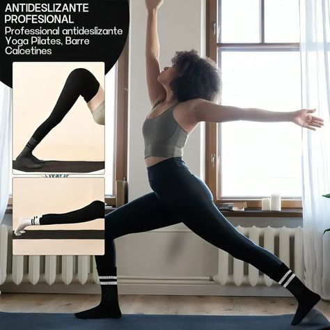 Calcetines Antideslizantes Yoga Pilates Aptitud Set 2 Pares-4