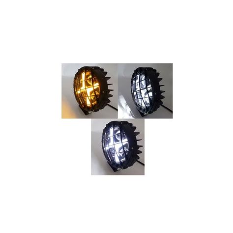 FOCO DELANTERO REDONDO 6.5 PULG METAL CON REJILLA DUO COLOR 12/24V X 1 PCS-2