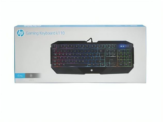 TECLADO GAMER MEMBRANA HP K110 LED RGB-0