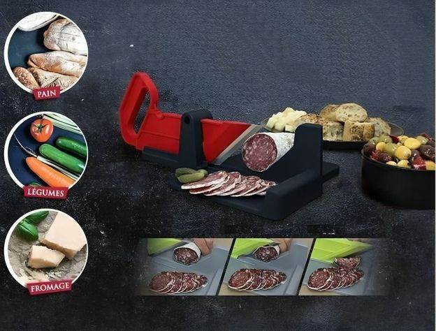 Mini rebanadora Manual Cortador de embutidos Cocina -2