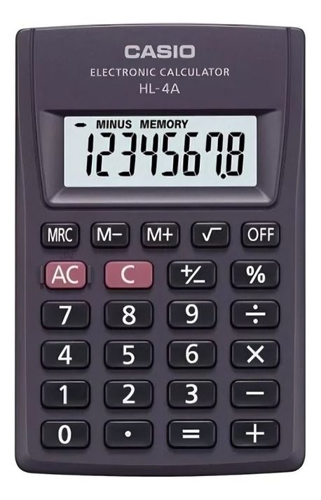 Calculadora CASIO 8 diguitos HL-4A-1