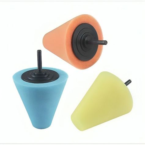 Kit De 3 Piezas Esponjas Pulir En Forma De Cono, Auto-1