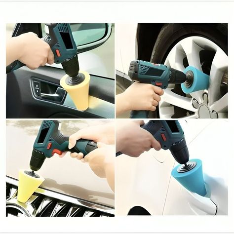 Kit De 3 Piezas Esponjas Pulir En Forma De Cono, Auto-2