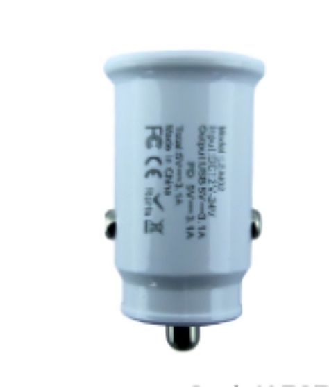 CARGADOR 1 USB Y TYPE-C 3.1A 12 VOLT 2 COLORES BLANCO-0