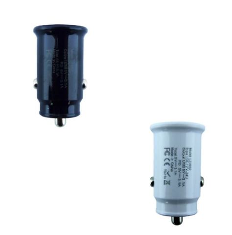 CARGADOR 1 USB Y TYPE-C 3.1A 12 VOLT 2 COLORES BLANCO-1