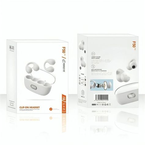 Auriculares Con Clip Ajuste Perfecto F50 BLANCO-1