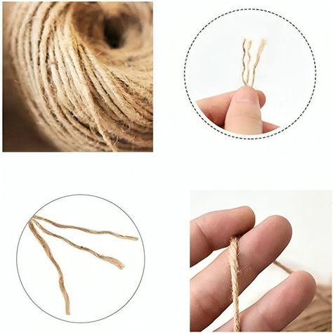 Cuerda Cañamo Yute 200 Mts 3 Mm Soga Decoración Artesanías-1