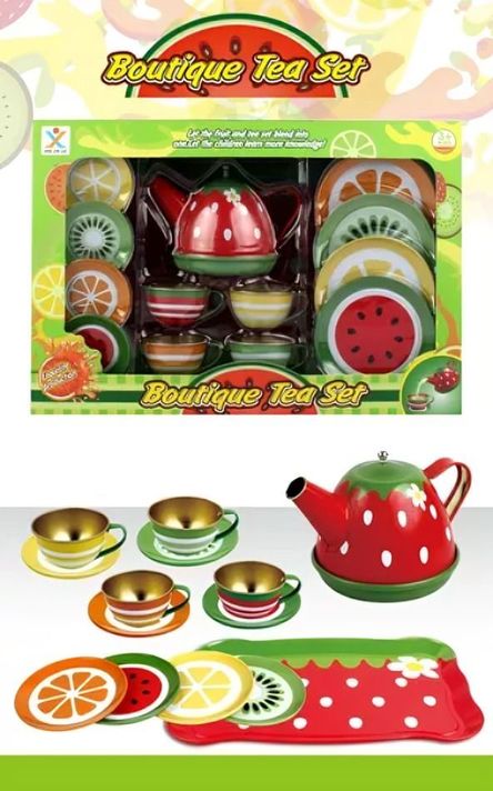 Set  Mini Tetera fruta metalico infantil-1