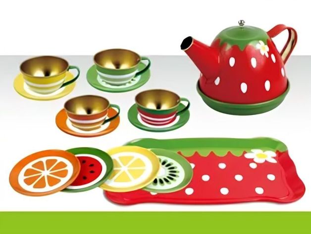 Set  Mini Tetera fruta metalico infantil-2