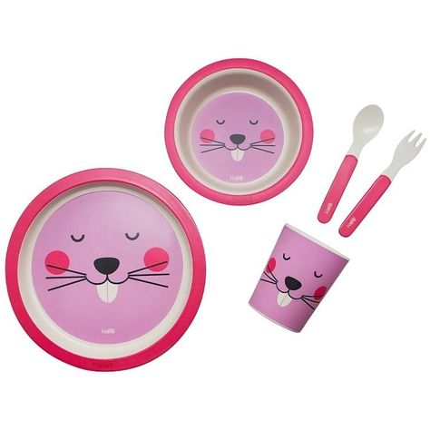 Set Bambu Kido rosado-2
