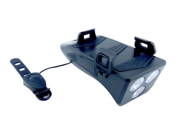 LUZ BICI DELANTERA 3 LED MOD FH-5501  celeste-2