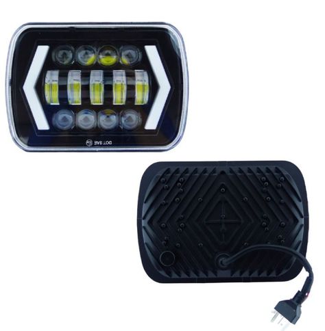 FOCO DELANTERO RECTANGULAR H-4 DUO COLOR 12/24V MEDIDA: 6 X 7 PULG X 1 PCS-2
