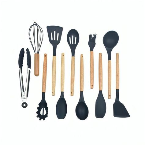 Set 12 Utensilios De Cocina Silicona Blanco-1